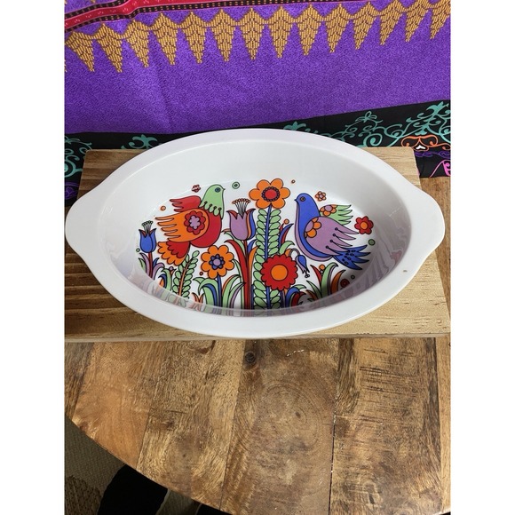 Royal Crown Other - Royal Crown Paradise Porcelain Oval Baking Dish, Floral Bird Design MPN 3728